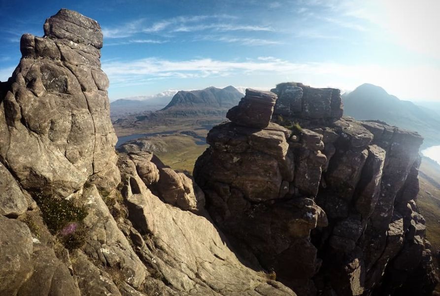 Cul Beag from Stac Pollaidh in Wester Ross in the NW Highlands of Scotland