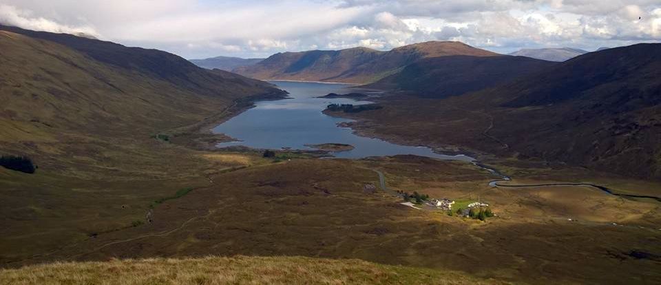 Clunie Loch and Clunie Inn in Glen Shiel