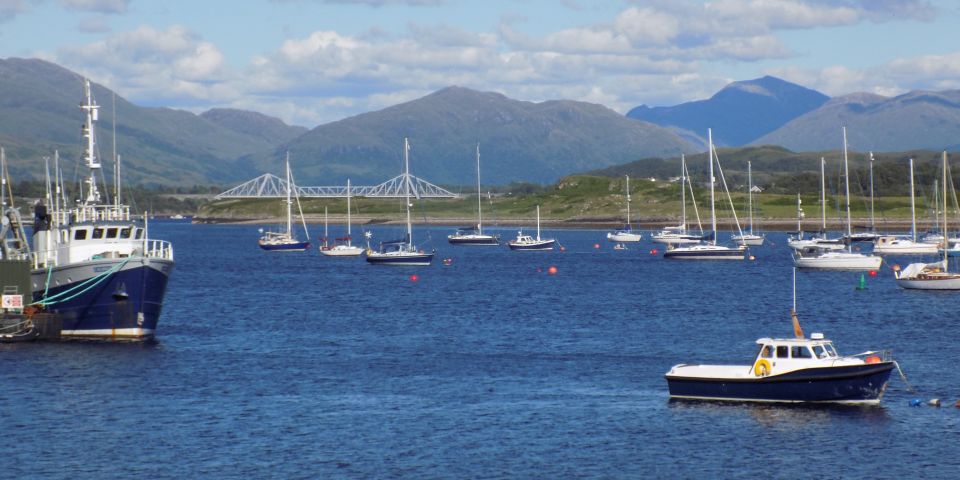 Connel Bridge beyond Dunstaffnage Marina