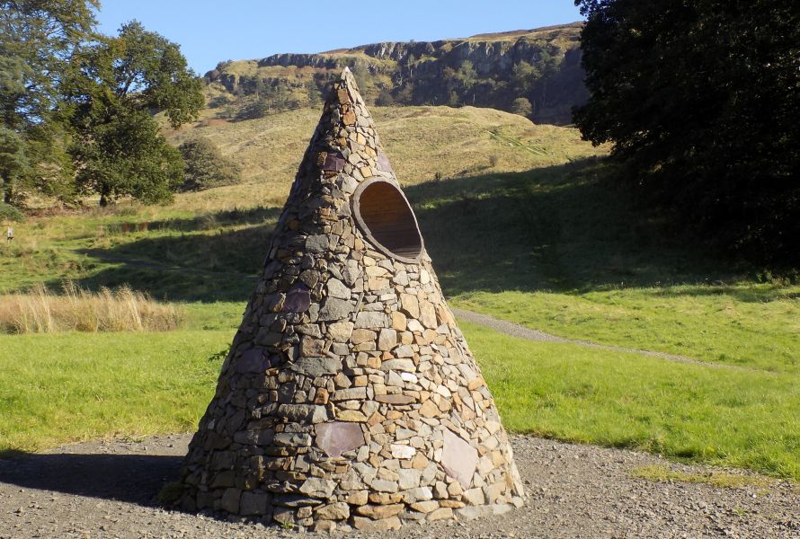 Cairn in Overtoun estate beneath the Lang Craigs