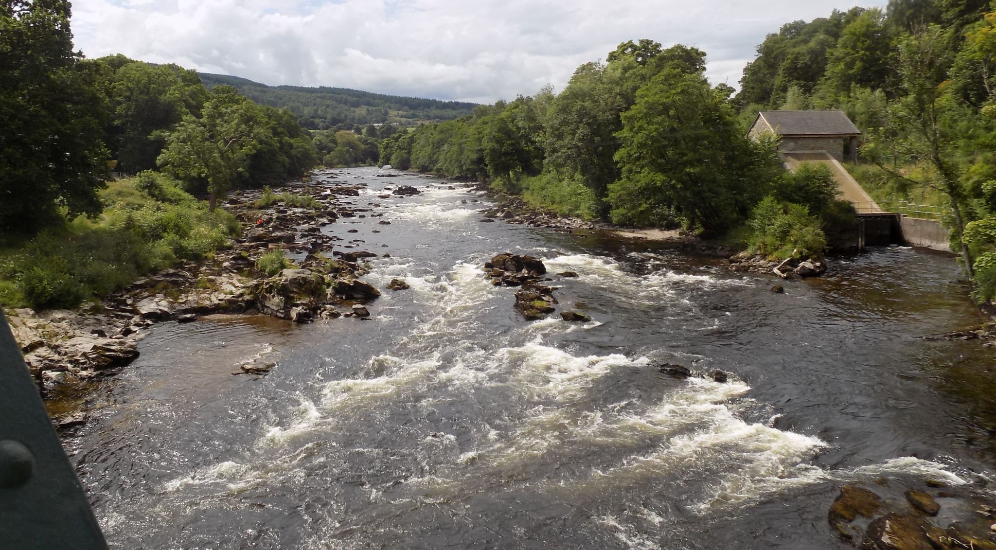 River Tay from bridge  between Strathtay and Grandtully