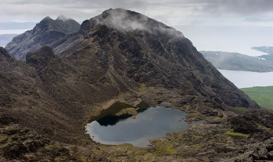 Coir a Ghrunnda and view to Gars Bheinn from Sgurr Alasdair