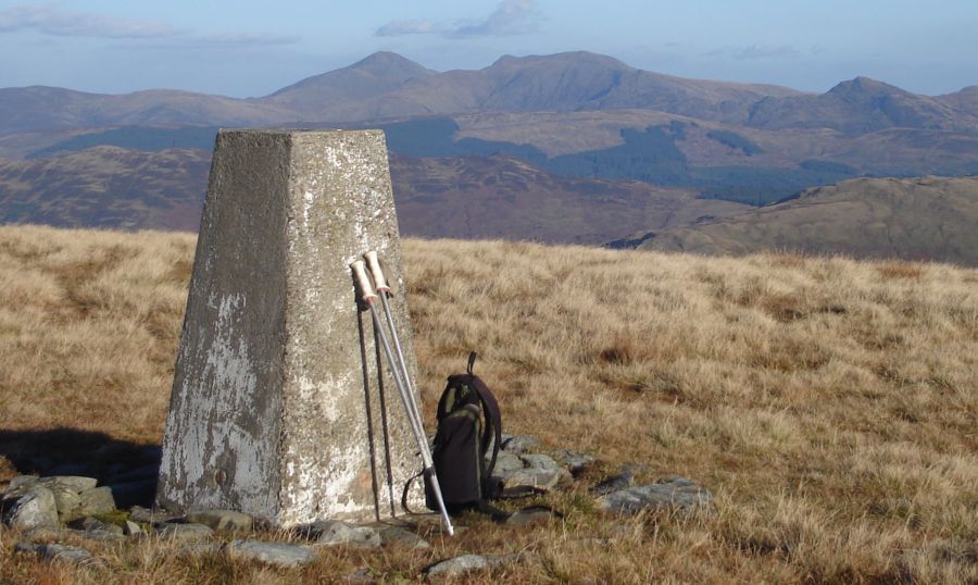 Ben Vorlich, Stuc a Chroin and Beinn Each from Trig Point on Stob Fear-tomhais