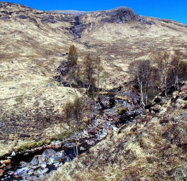 Waterfalls on Stob Ghabhar above Allt Toaig