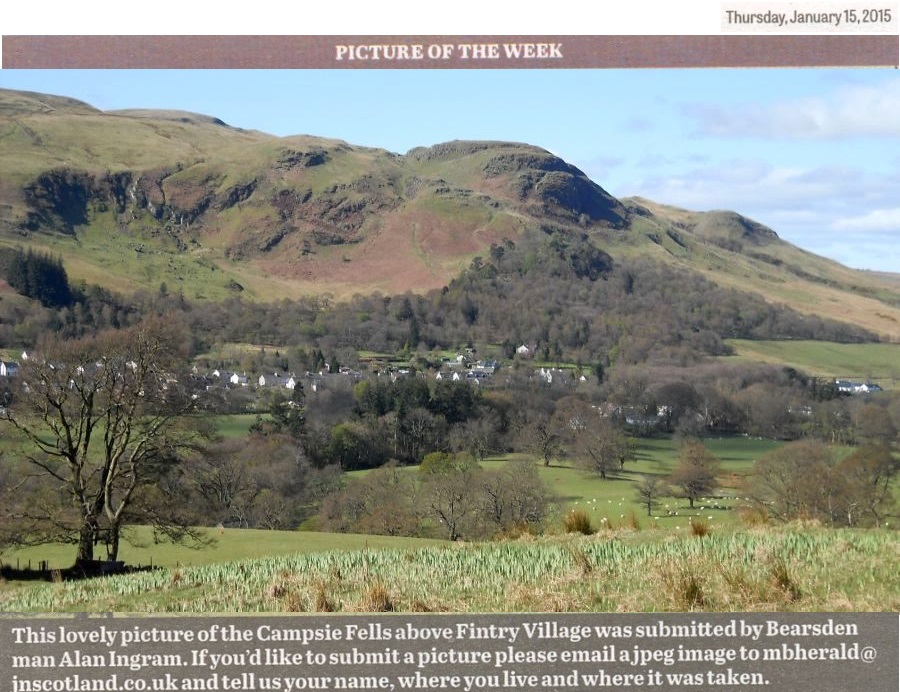 Fintry Village beneath the Campsie Fells