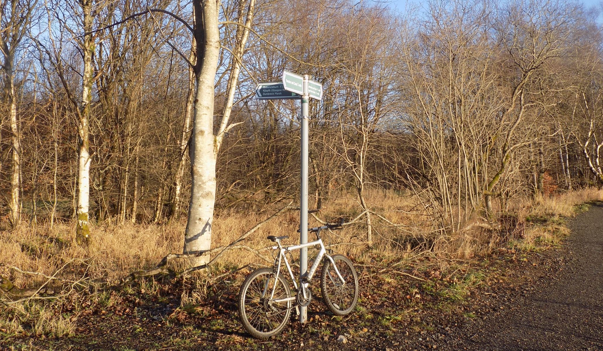 Signpost on the Kelvin River Walkway