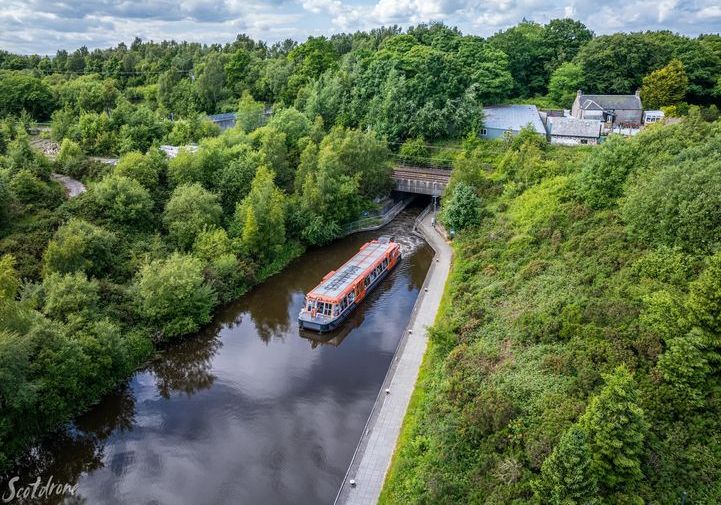 Exit from Roughcastle Tunnel  on Union Canal near the Falkirk Wheel