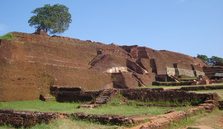 Fortress City on rock summit at Sigiriya