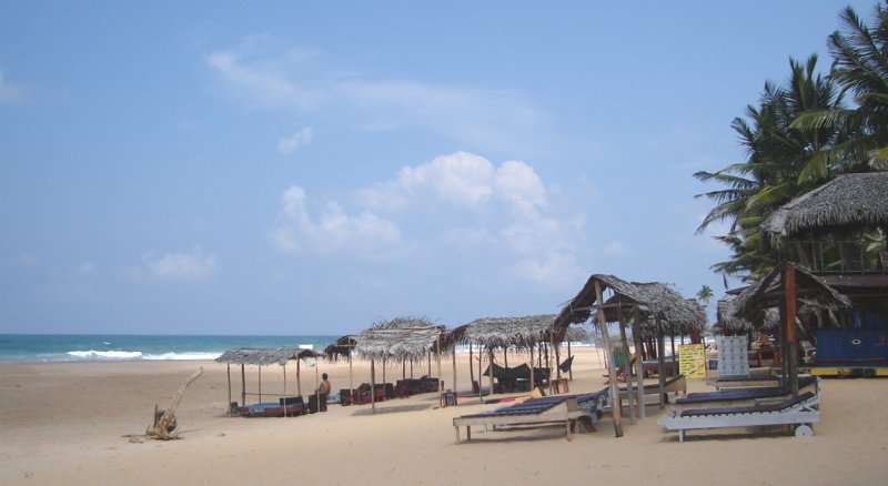 Beach at Hikkaduwa on the west coast of Sri Lanka