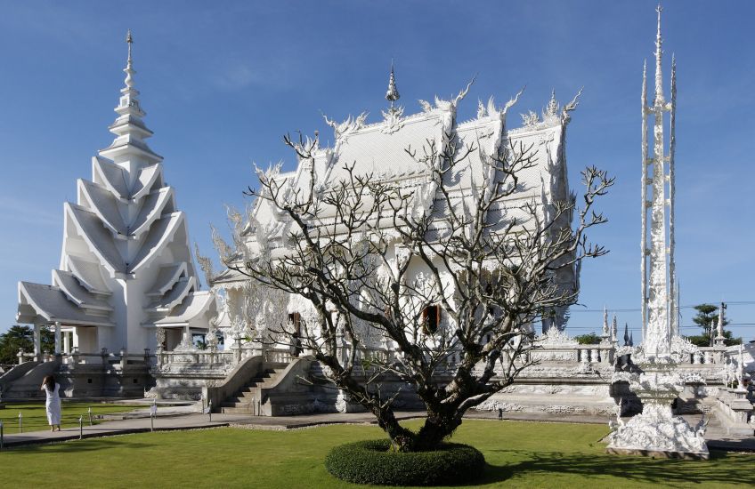 The White Temple ( Wat Rong Khun ) in Chiang Rai in Northern Thailand