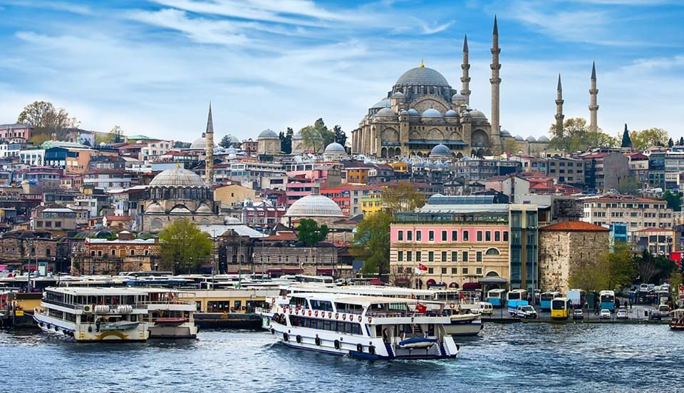 Istanbul and Golden Horn on Bosphorus