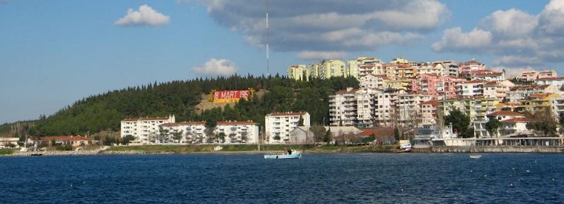 Canakkale on Dardanelles in Turkey