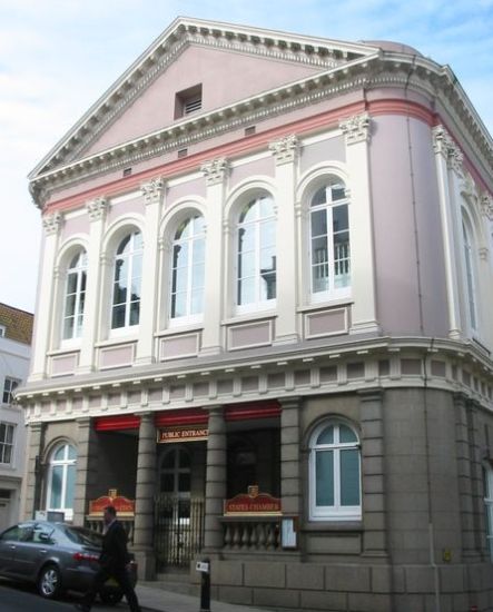 States Building in St Helier on the Channel Island of Jersey