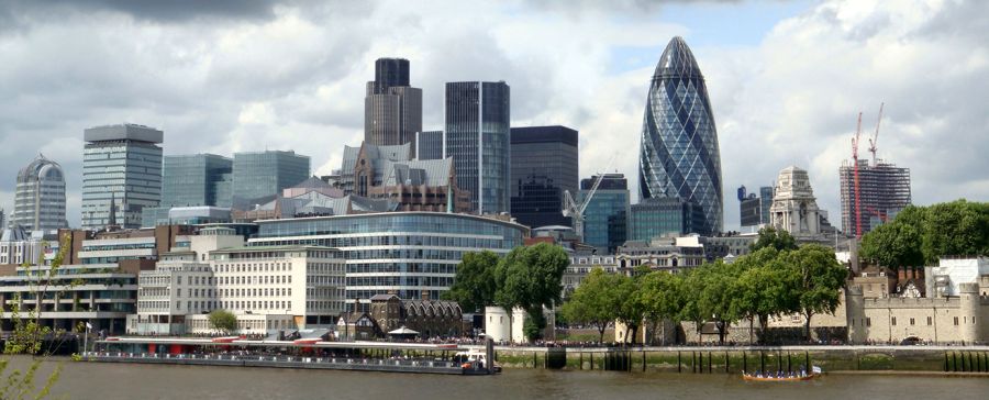 Highrise buildings on the London skyline