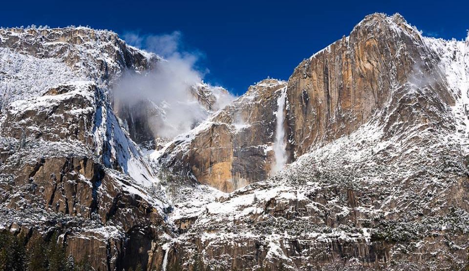 Yosemite Falls in winter