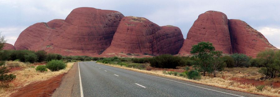 Approach to Kata Tjuta in Australia