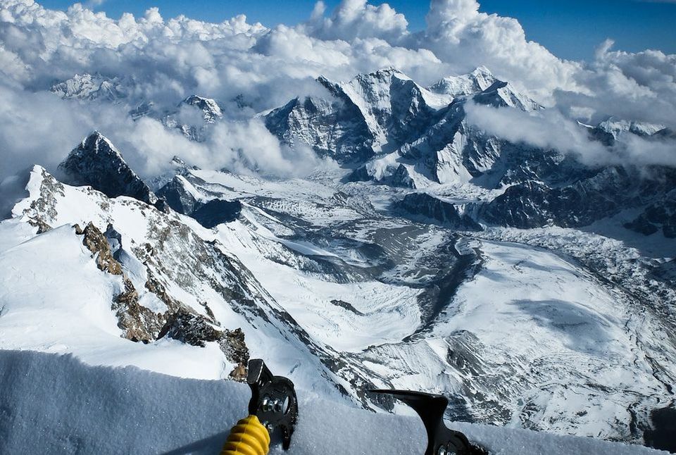 View from Shisha Pangma in Tibet - the world's fourteenth highest mountain